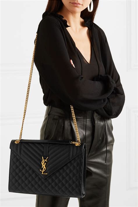 ysl bag big black|ysl quilted shoulder bag.